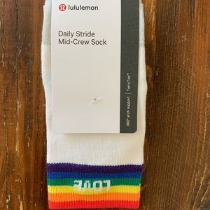 NWT Lululemon Daily Stride Mid-Crew Sock